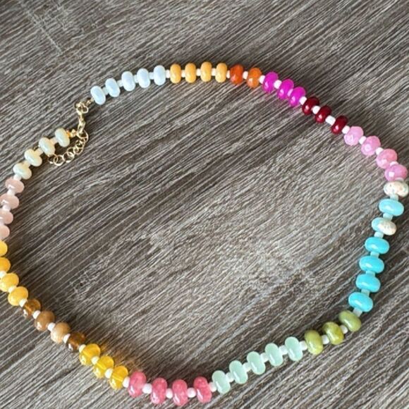 Bohemian rainbow necklace M48 - Picture 2 of 2